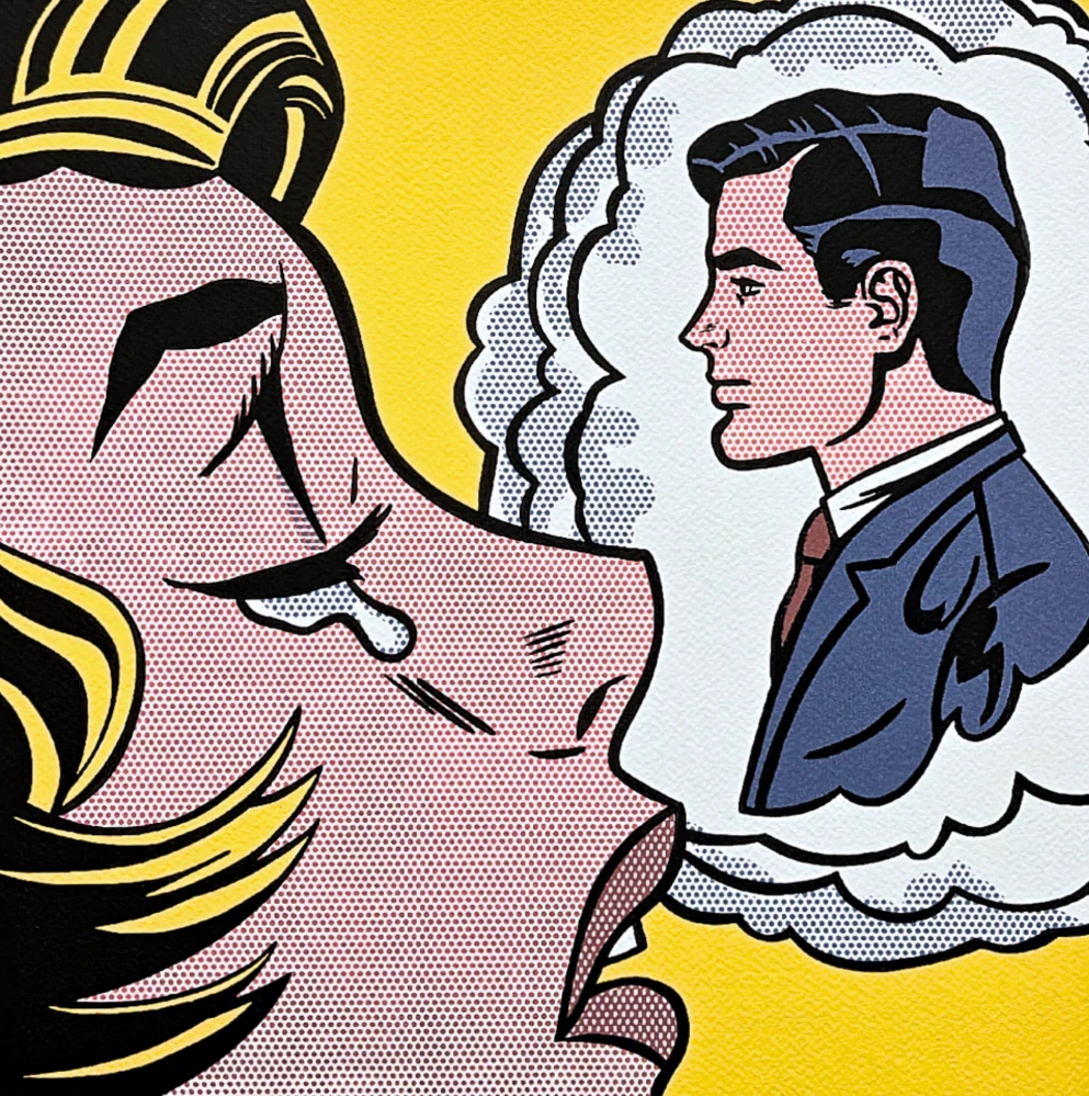 Roy Lichtenstein - Thinking of him - signováno, 35x50cm, limitovaná edice 56/150