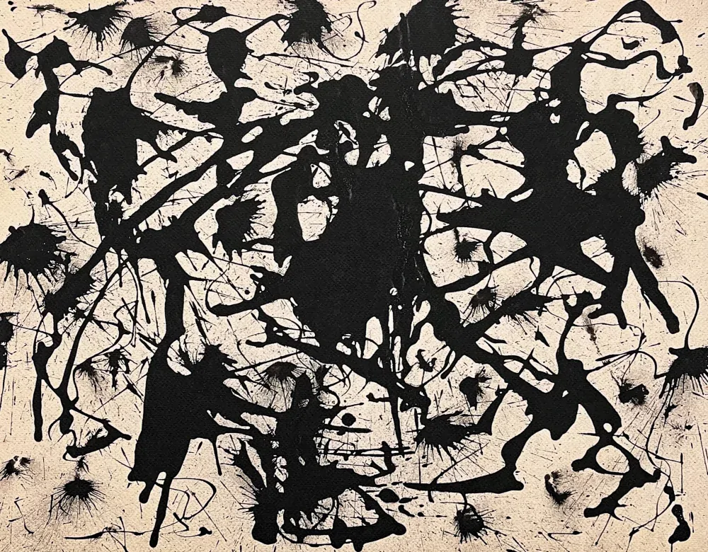 Jackson Pollock - Black period 245/300 - signováno 50x70cm