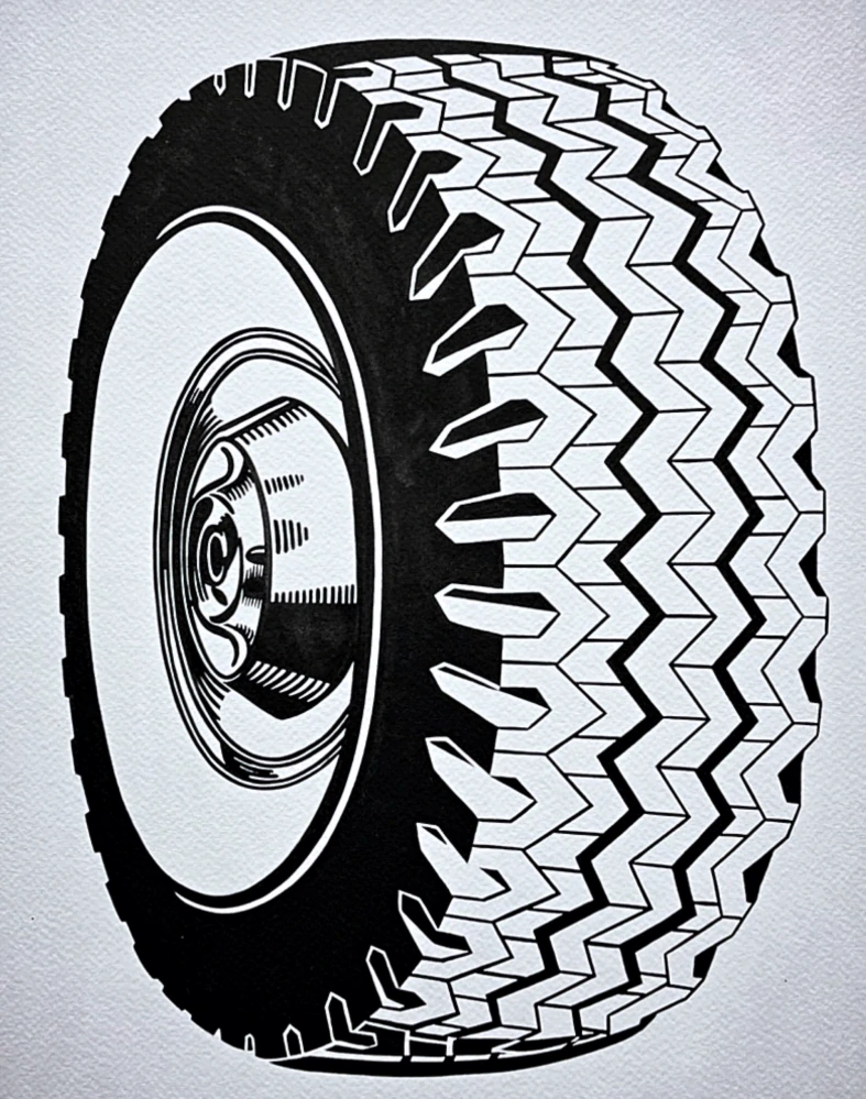 Roy Lichtenstein - Tire - signováno, 35x50cm, limitovaná edice 33/150