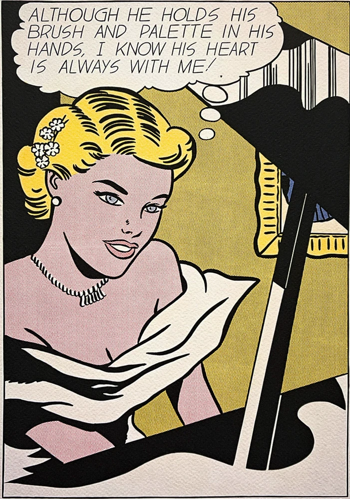 Roy Lichtenstein - Girl at the Piano - signováno, 35x50cm, limitovaná edice 49/150