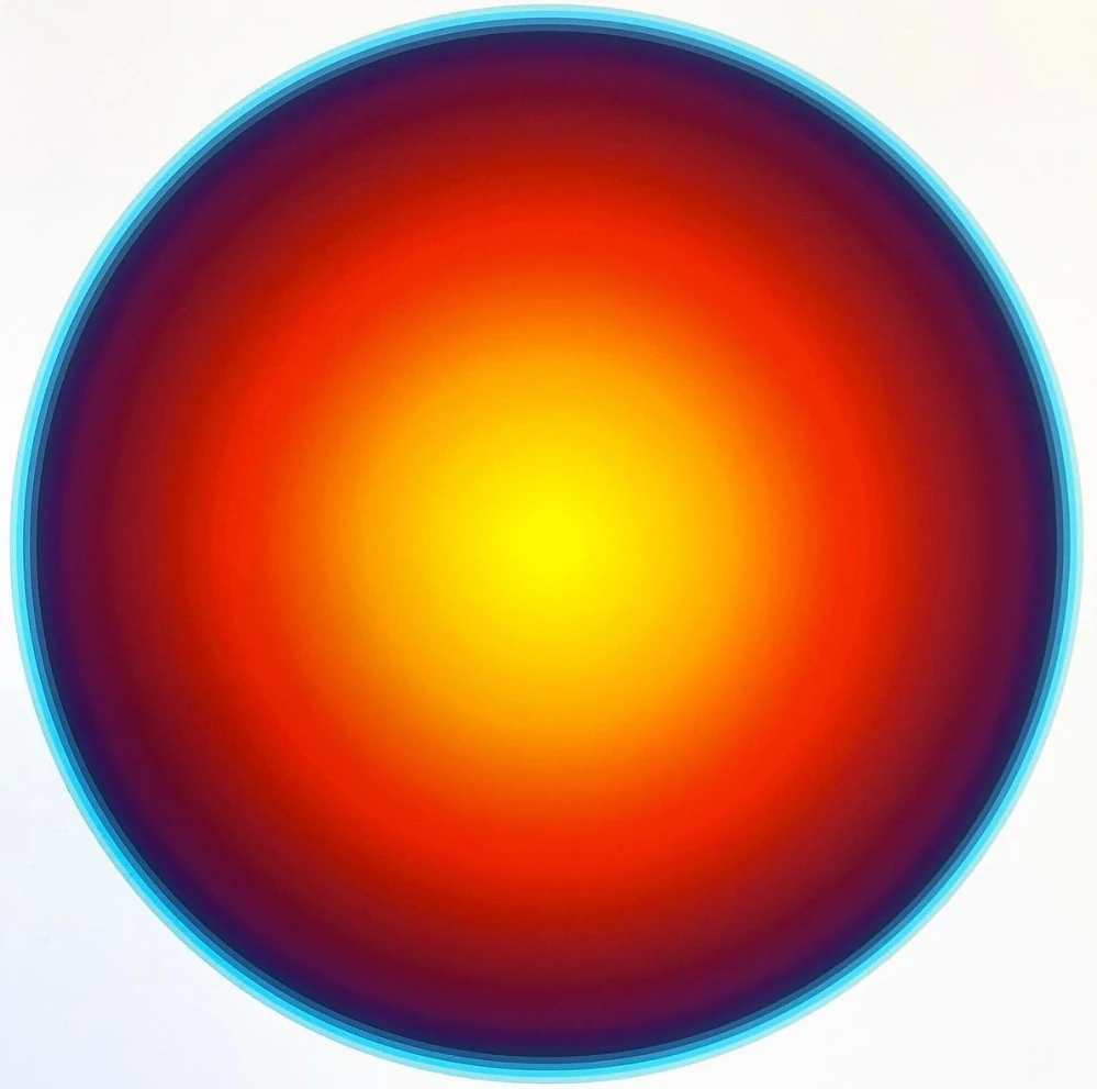 Jan Kaláb - Glow Explosion 423 - Giclée, limitovaná edice 23/50, 50x50cm, rámováno, zaskleno