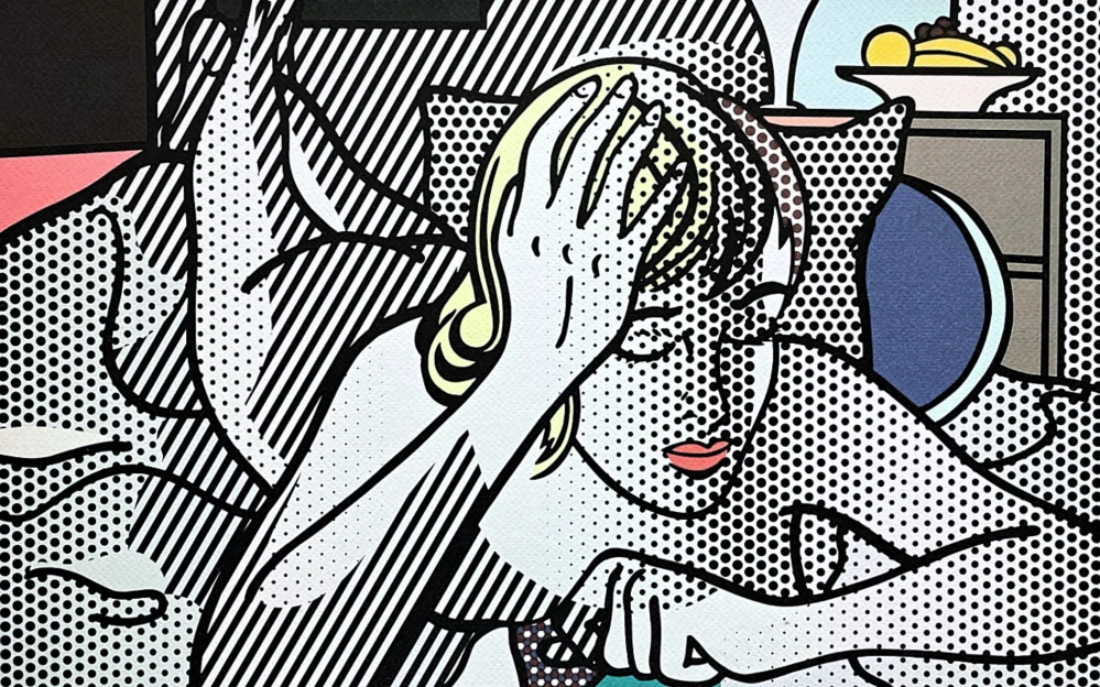 Roy Lichtenstein - Thinking Nude - signováno, 50x35cm, limitovaná edice 88/150