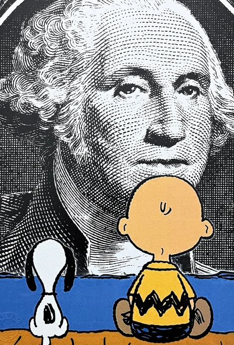 Death NYC - George Washington a Charlie Brown - limitovaná edice s certifikátem, 32x45cm