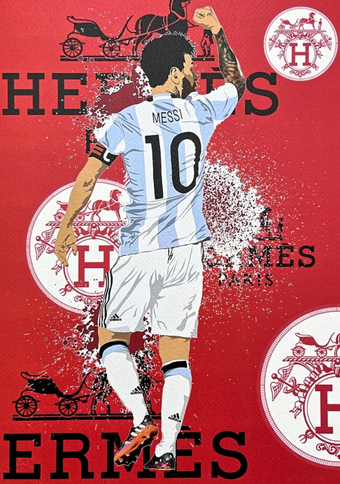 Death NYC - Messi - limitovaná edice s certifikátem, 32x45cm