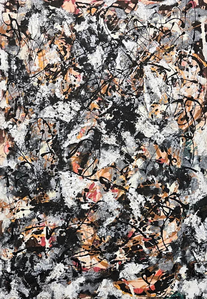 Jackson Pollock - Composition with Red Strokes x/300 - signováno 50x70cm