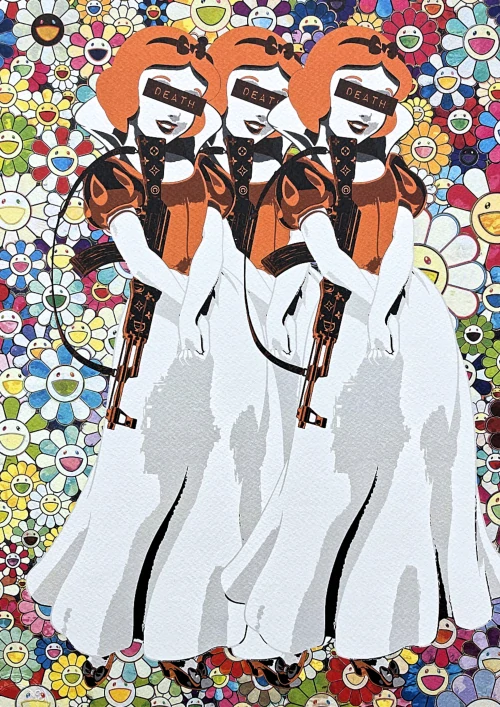 Death NYC - Snow White a Murakami - limitovaná edice s certifikátem, 32x45cm
