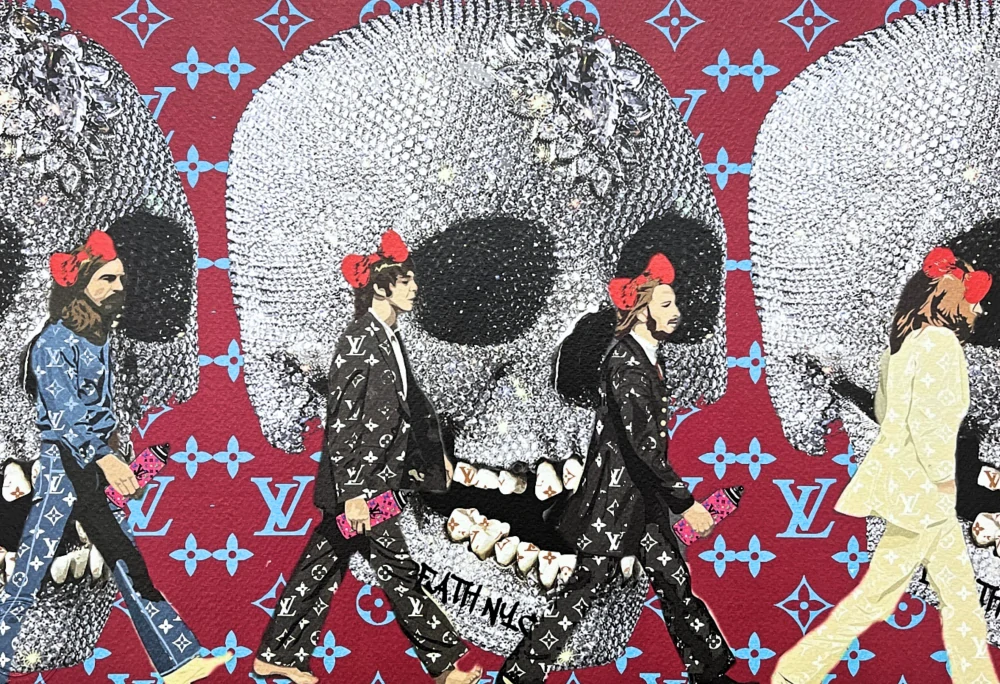 Death NYC - Beatles on Abbey road with skulls - limitovaná edice s