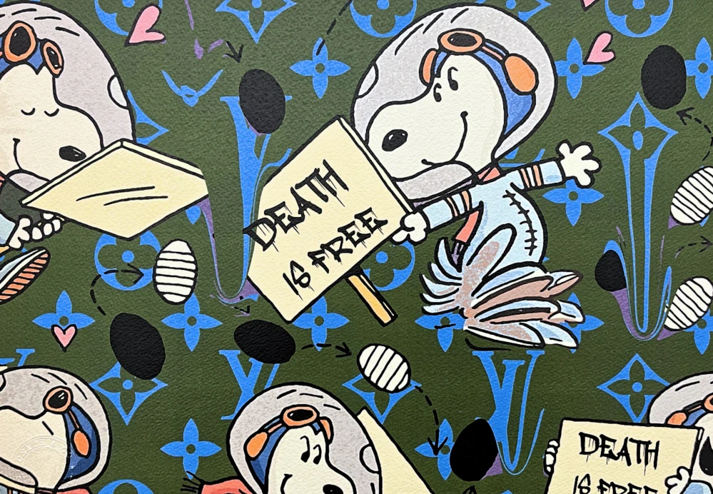 Death NYC - Cosmo Snoopy - limitovaná edice s certifikátem, 45x32cm
