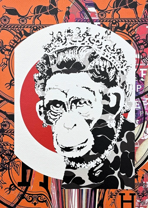 Death NYC - Monkey Queen - limitovaná edice s certifikátem, 32x45cm