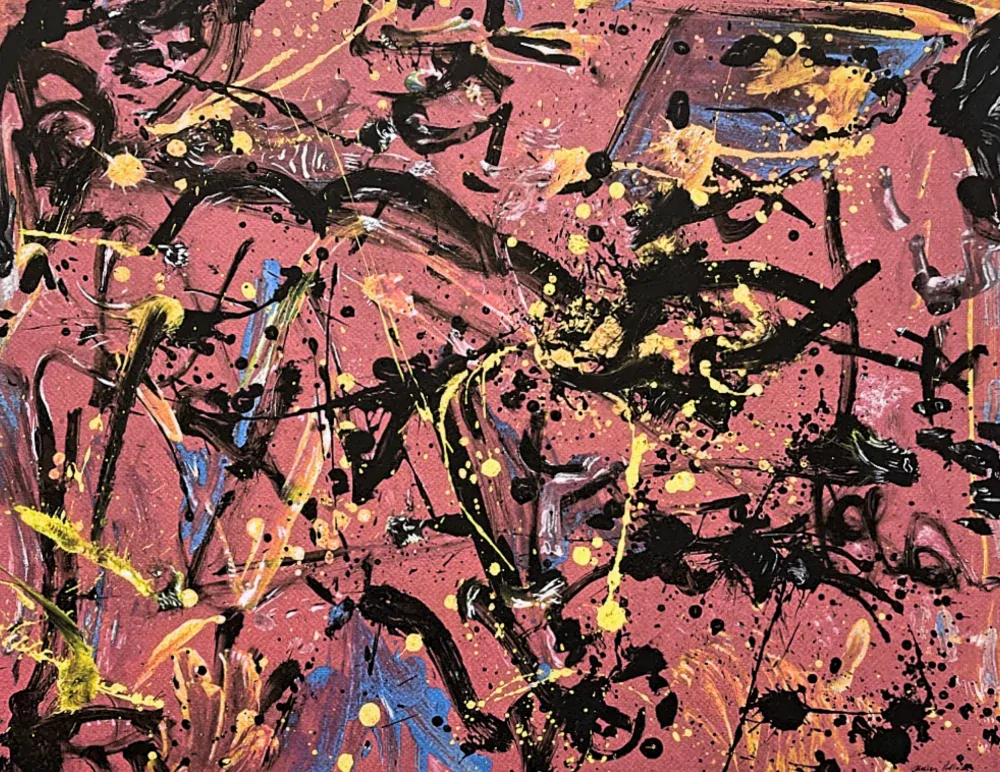 Jackson Pollock - Red composition 37/300 - signováno 50x70cm