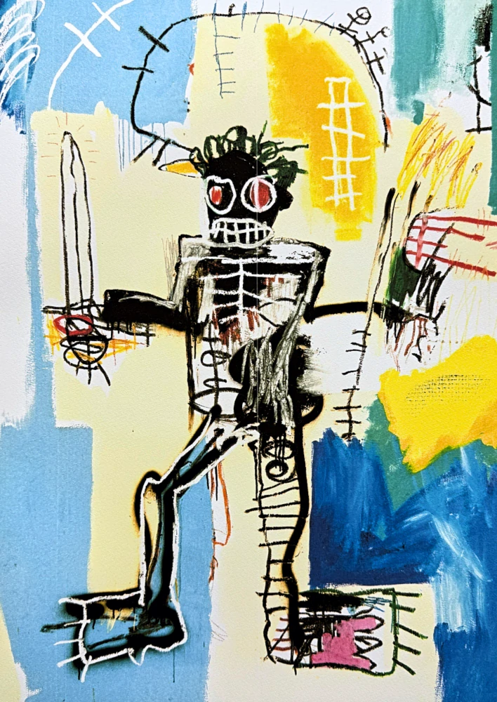 Jean-Michel Basquiat - Warrior 216/300 - limitovaná edice, signováno, 50x70cm