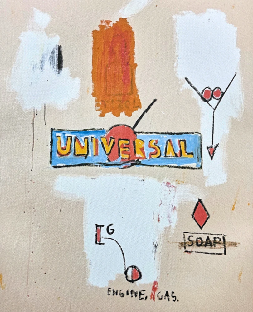Jean-Michel Basquiat - Universal 173/300 - limitovaná edice, signováno, 50x70cm