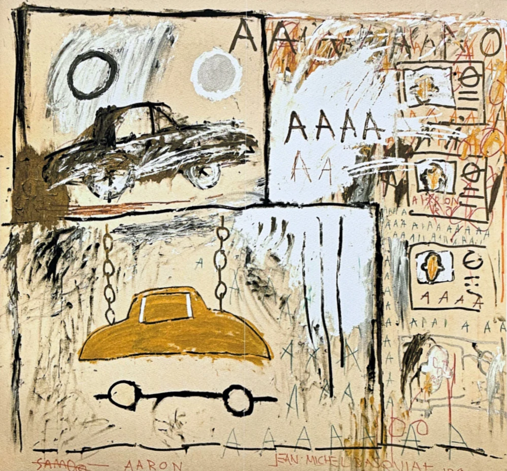 Jean-Michel Basquiat - Cadillac Moon 111/300 - limitovaná edice, signováno, 50x70cm