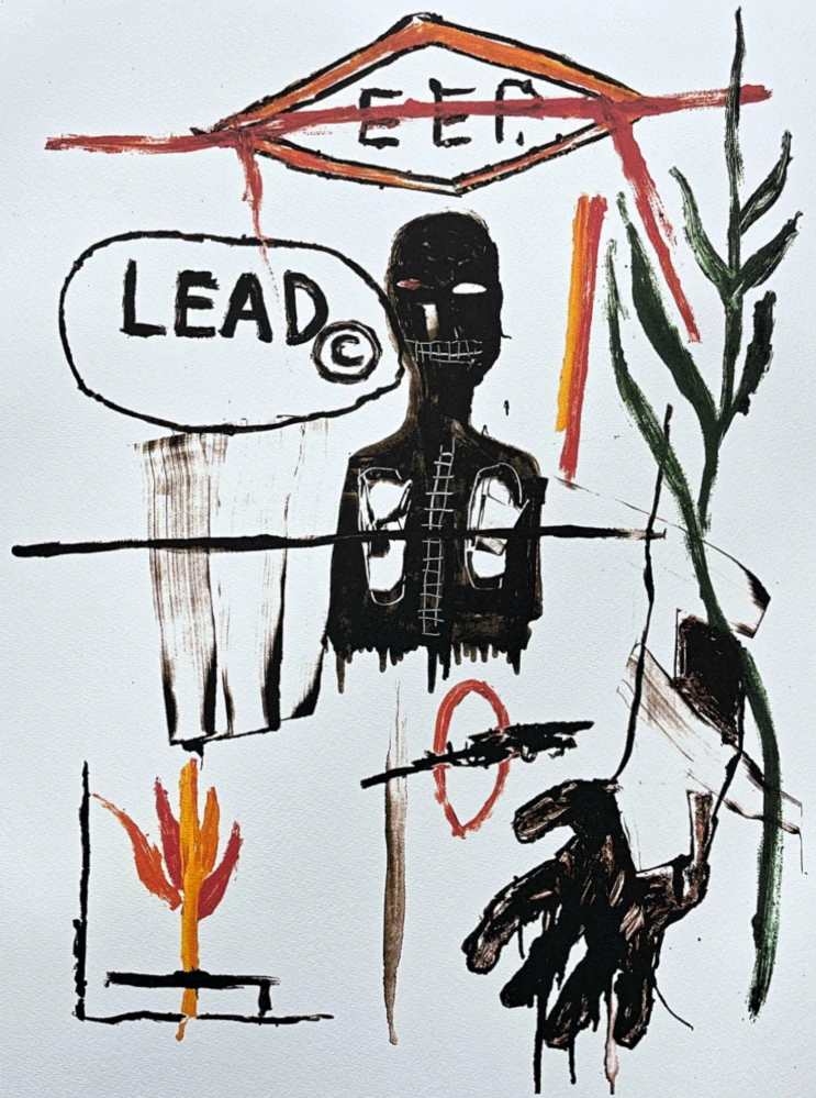 Jean-Michel Basquiat - Lead 210/300 - limitovaná edice, signováno, 50x70cm