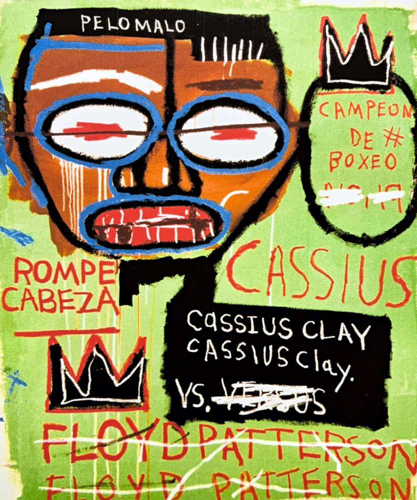 Jean-Michel Basquiat - Cassius Clay 222/300 - limitovaná edice, signováno, 50x70cm