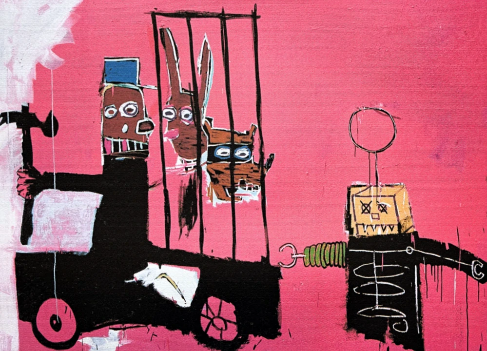 Jean-Michel Basquiat - Monasses x/300 - limitovaná edice, signováno, 70x50cm