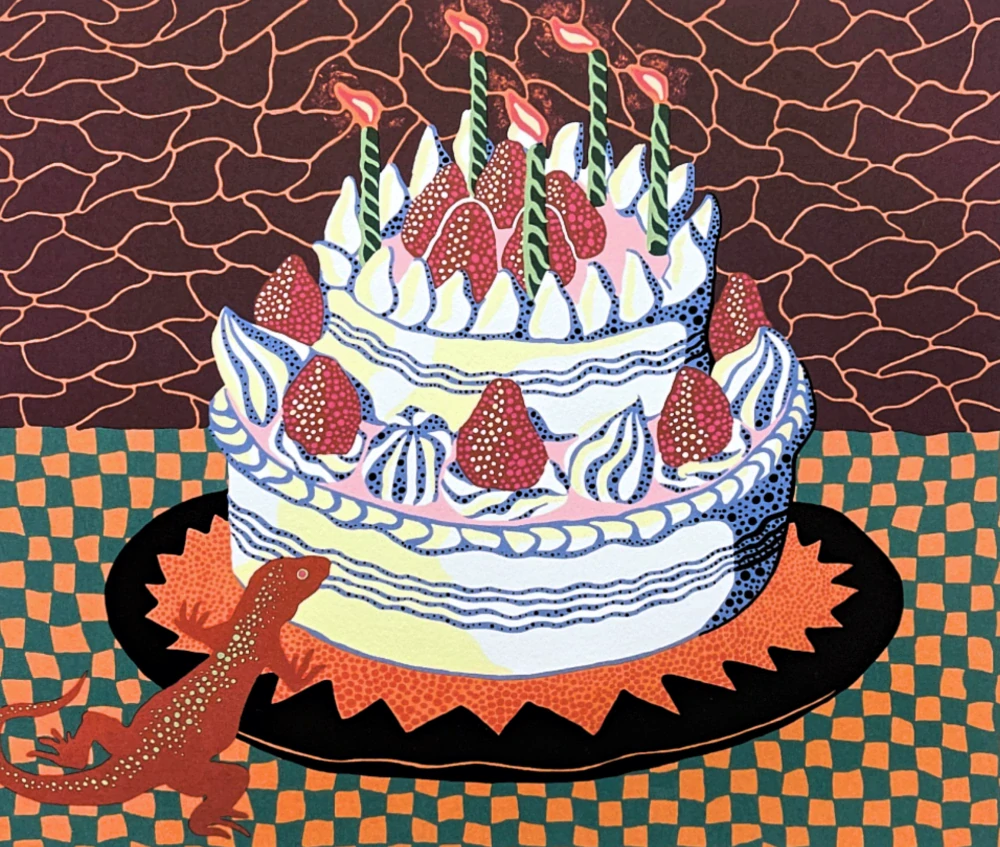 Yayoi Kusama - Night x/500 - signováno, číslovaná edice, 50x65 cm