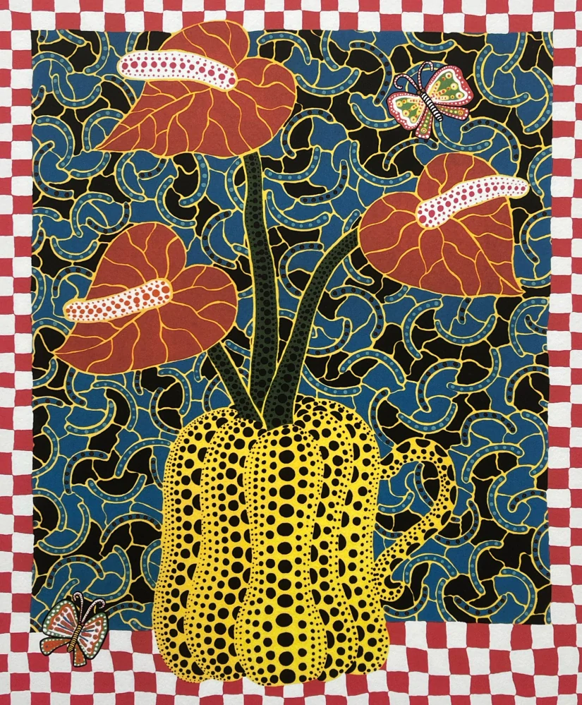 Yayoi Kusama - Flowers and Butterflies 71/500 - signováno, číslovaná edice, 50x65 cm