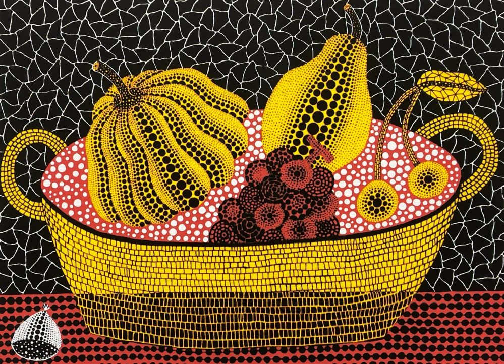 Yayoi Kusama - Pumpkin and Fruits x/500 - signováno, číslovaná edice, 50x65 cm