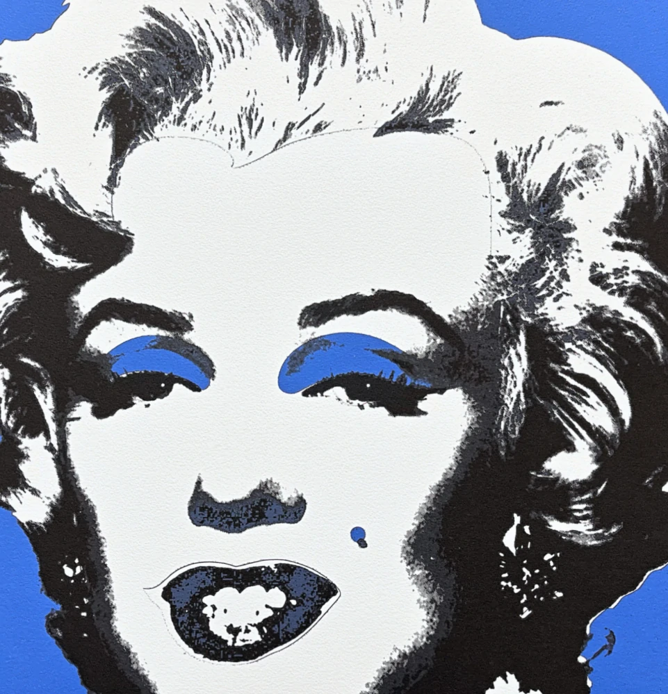 Andy Warhol - Marilyn Monroe modrá 220/2400 - 60x60cm, limitovaná edice CMOA s certifikátem
