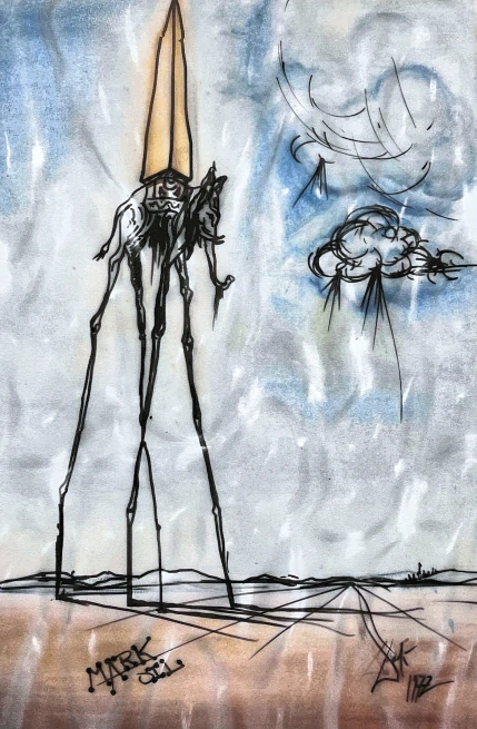 Salvador Dalí - Space Elephant - signováno, limitovaná edice, 50x66cm