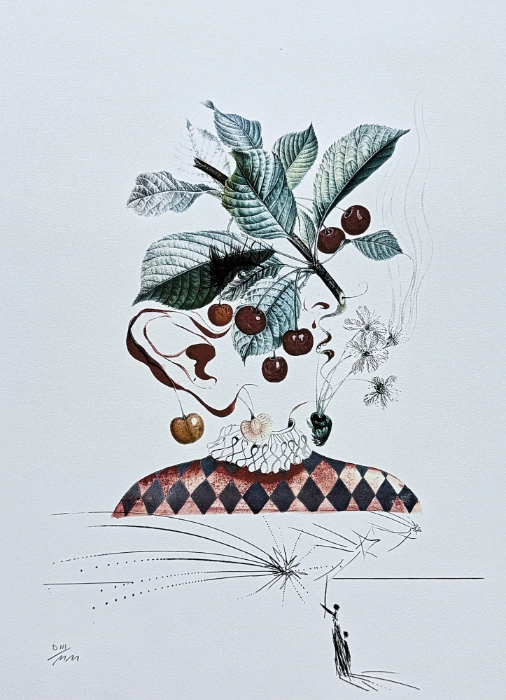 Salvador Dalí - Cérises Pierrot - signováno, limitovaná edice, 50x66cm