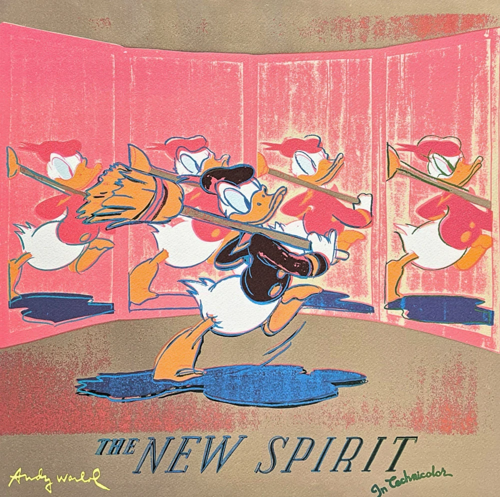 Andy Warhol - Donald Duck růžový 90/500 - signováno, 50x50cm, limitovaná edice CMOA s certifikátem