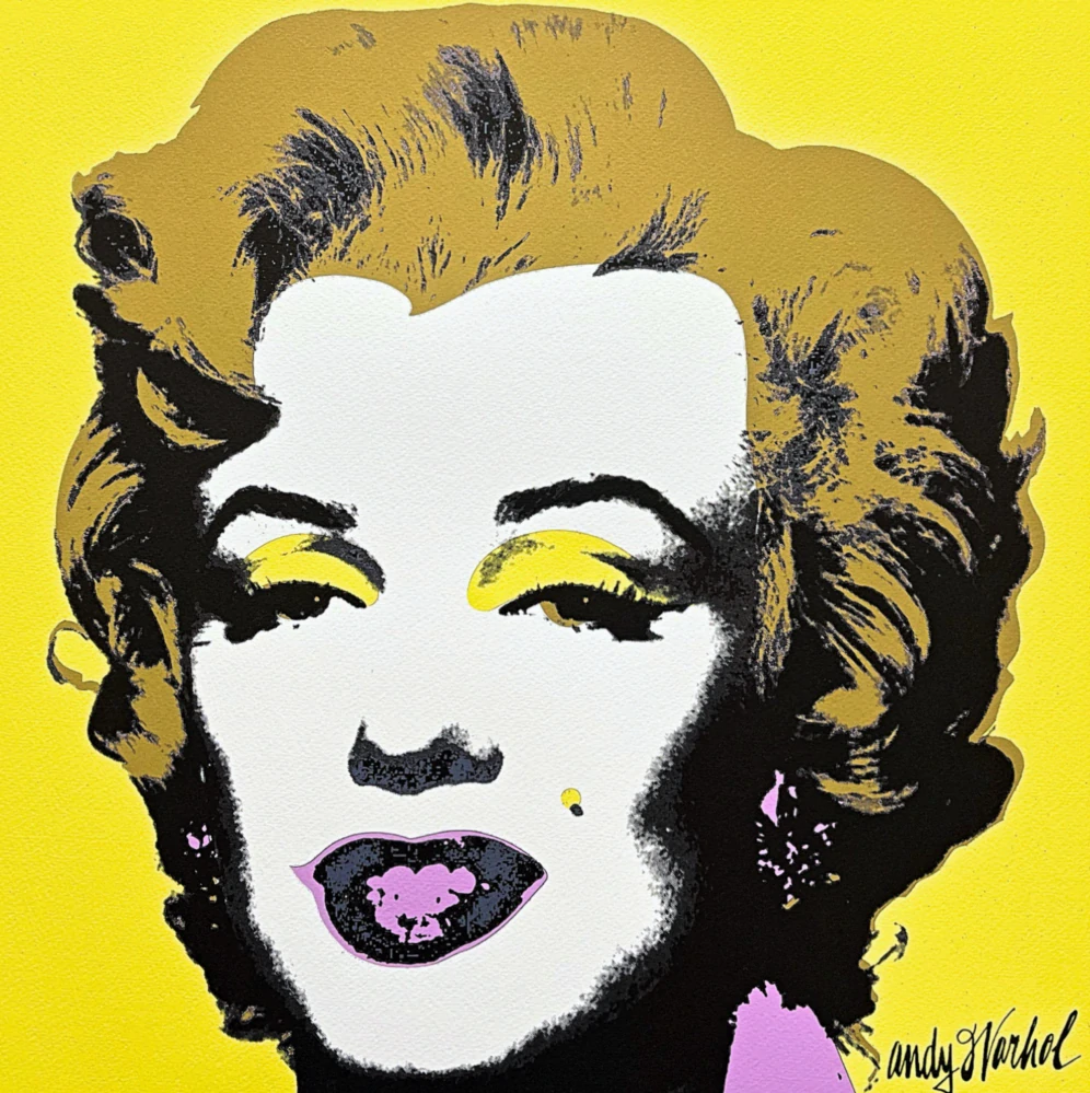 Andy Warhol - Marilyn Monroe žlutá 49/500 - signováno, 50x50cm, limitovaná edice CMOA s certifikátem