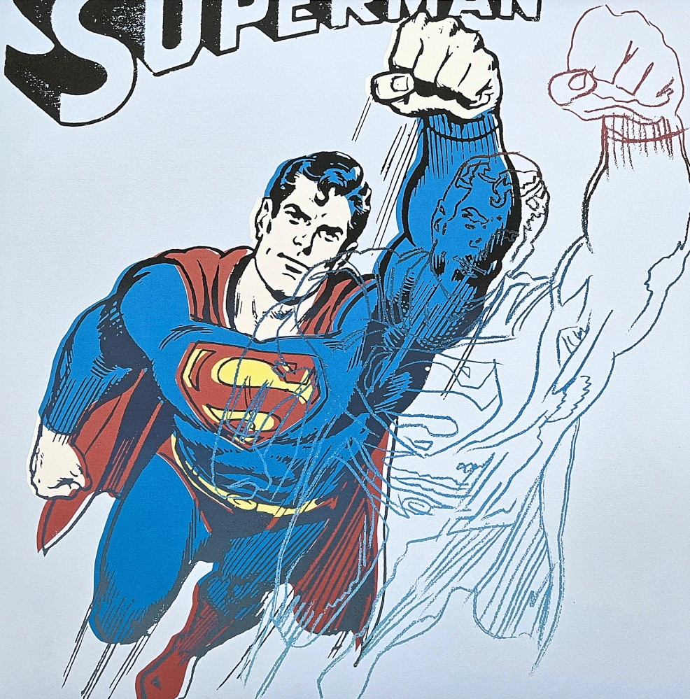 Andy Warhol - Superman světle modrý x/100 - edice Leo Castelli s certifikátem