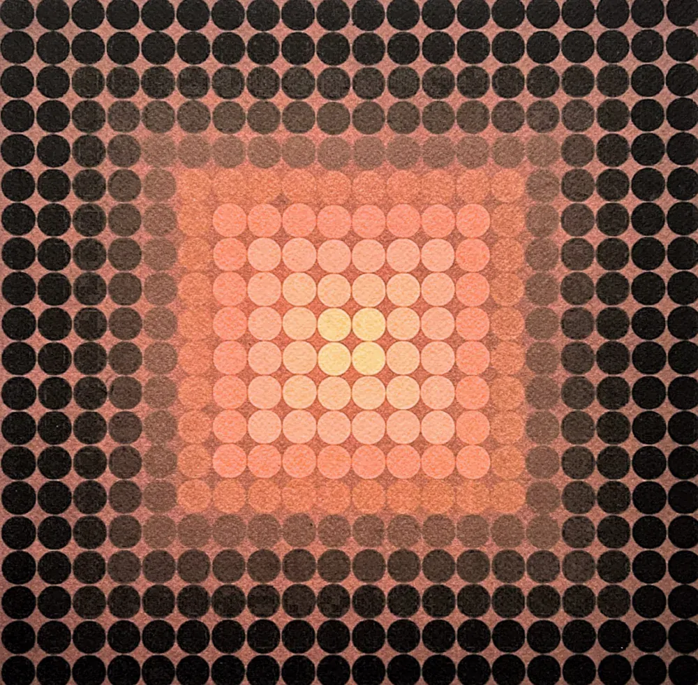 Victor Vasarely - Permutations orange - limitovaná edice s certifikátem
