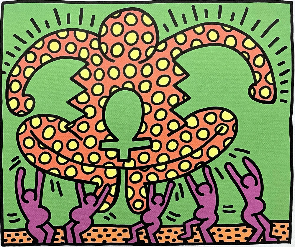Keith Haring - Fertility suit v 46/150 - signováno, limitovaná edice s certifikátem, 50x70 cm
