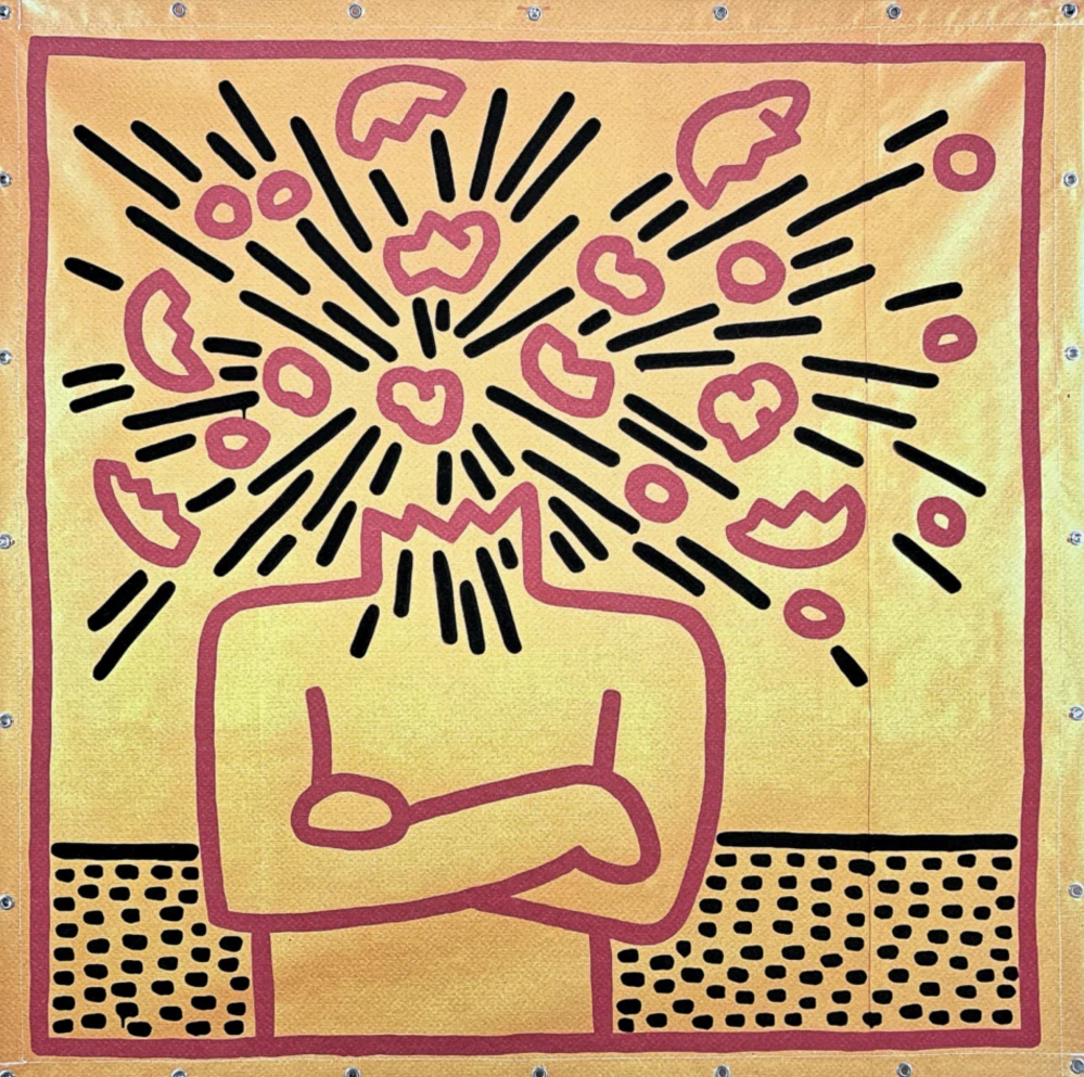 Keith Haring - Dont see dont hear 81/150 - signováno, limitovaná edice s certifikátem, 50x70 cm
