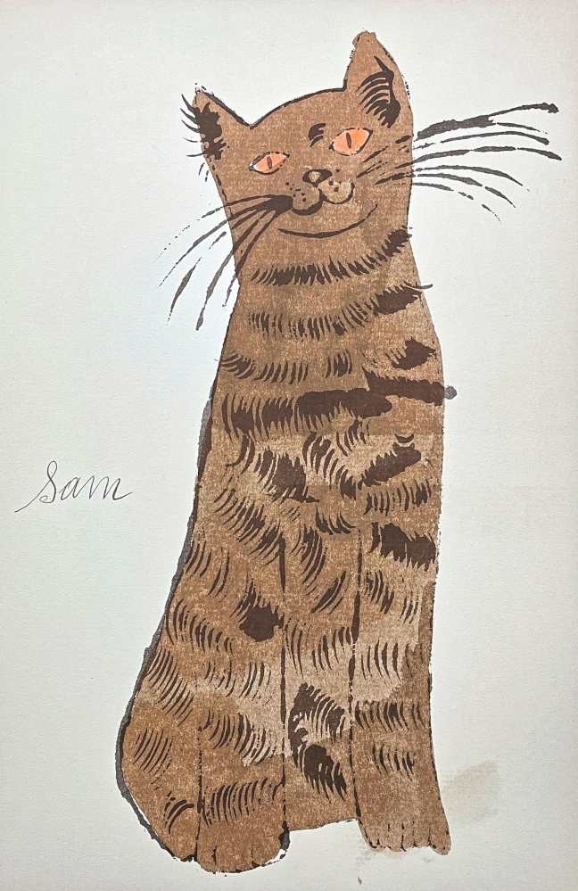 Andy Warhol - Cat Sam hnědý sedící 82/100 - edice Leo Castelli s certifikátem