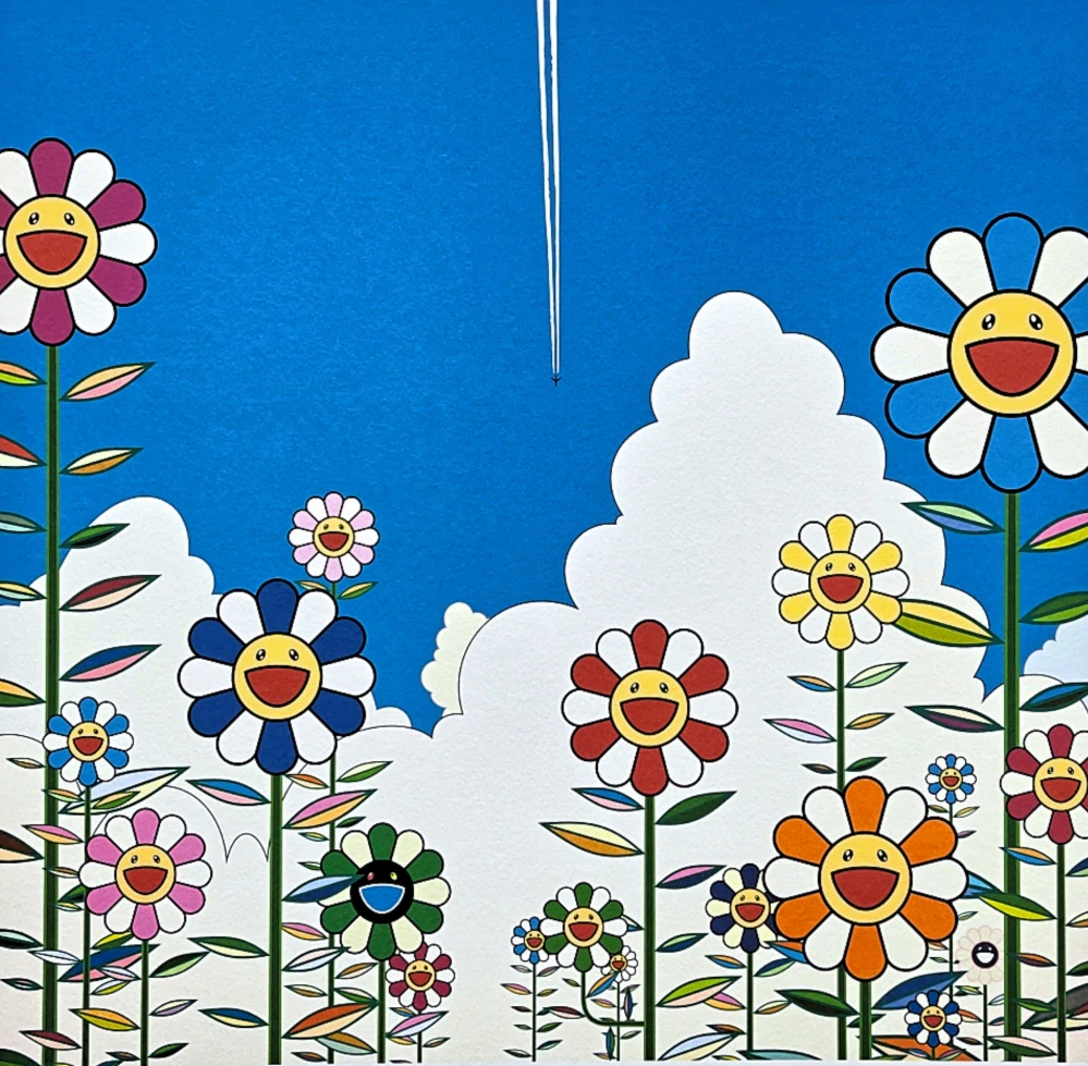 Takashi Murakami - A summer vapor trail 59/300- signováno, číslovaná edice, 50x65 cm