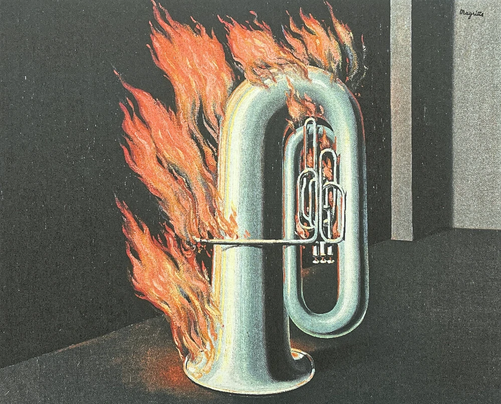 René Magritte - The Discovery of Fire 93/100 - limitovaná edice, 70x50cm