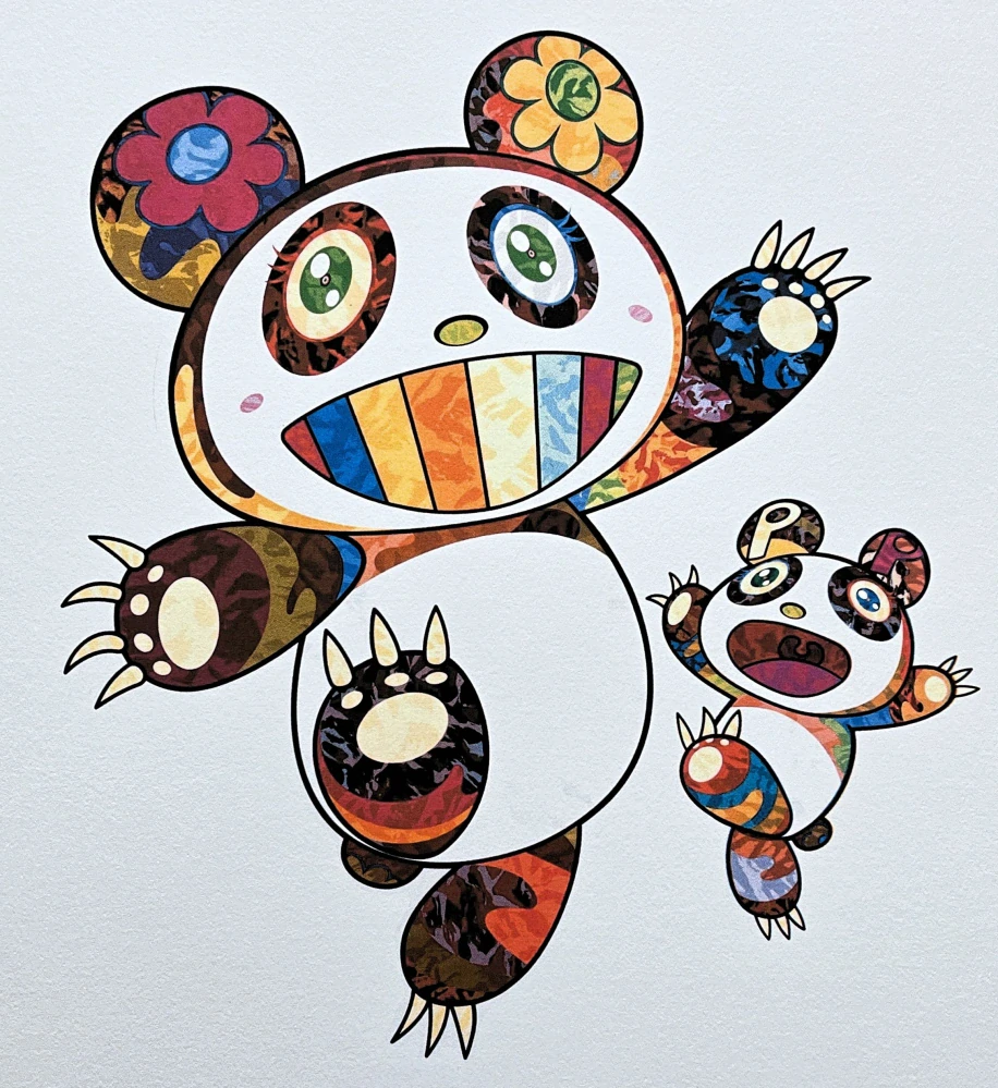Takashi Murakami - Panda Parent and Cub II 100/300- signováno, číslovaná edice, 50x65 cm