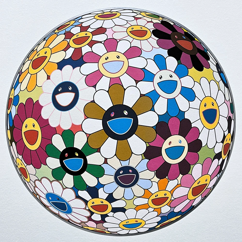 Takashi Murakami - Flowerball Colorfull 75/300- signováno, číslovaná edice, 50x65 cm