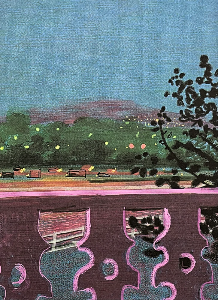 David Hockney - View from the Balcony 62/500 - limitovaná edice s certifikátem, 35x50 cm