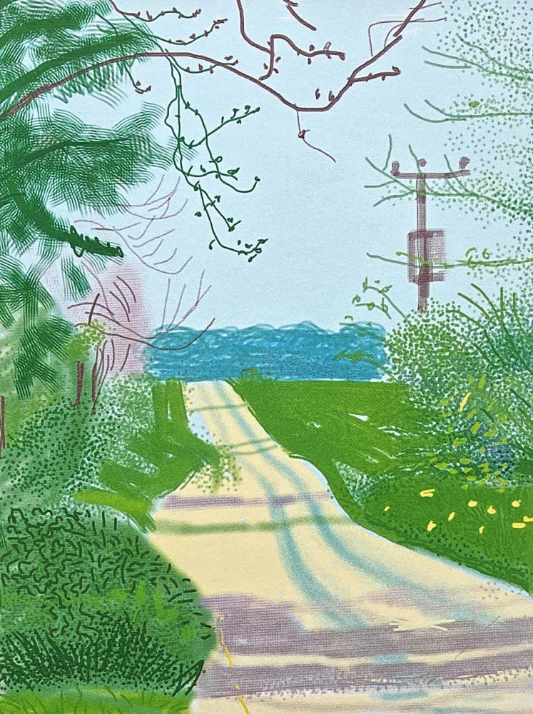 David Hockney - The Arrival of Spring in Woldgate no.11 35/500 - limitovaná edice s certifikátem, 35x50 cm