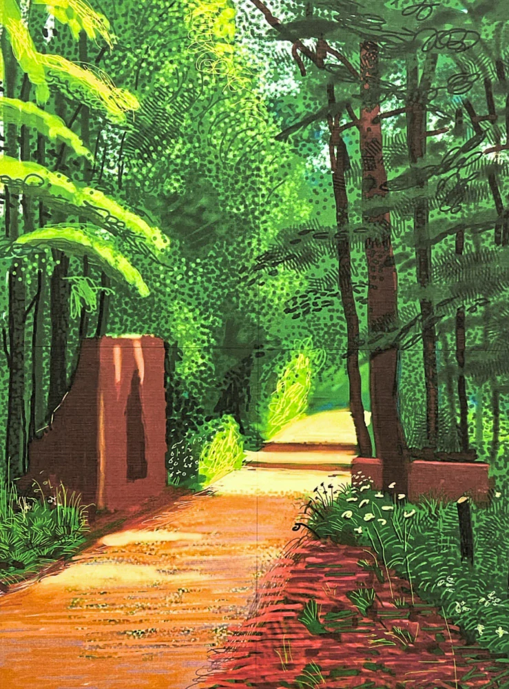 David Hockney - The Arrival of Spring in Woldgate no.16 x/500 - limitovaná edice s certifikátem, 35x50 cm