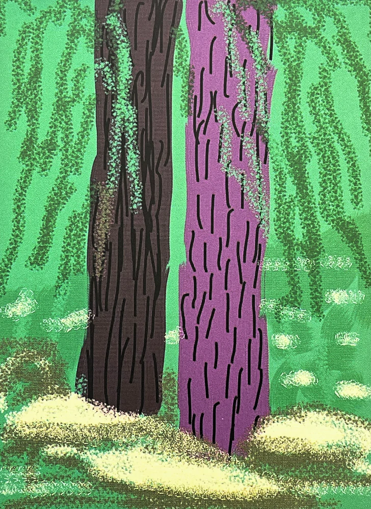David Hockney - Two Tribes in the Forest 363/500 - limitovaná edice s certifikátem, 35x50 cm
