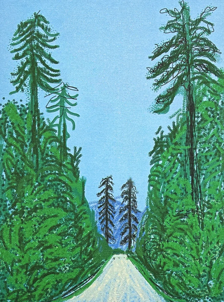 David Hockney - Trees in the Wood x/500 - limitovaná edice s certifikátem, 35x50 cm