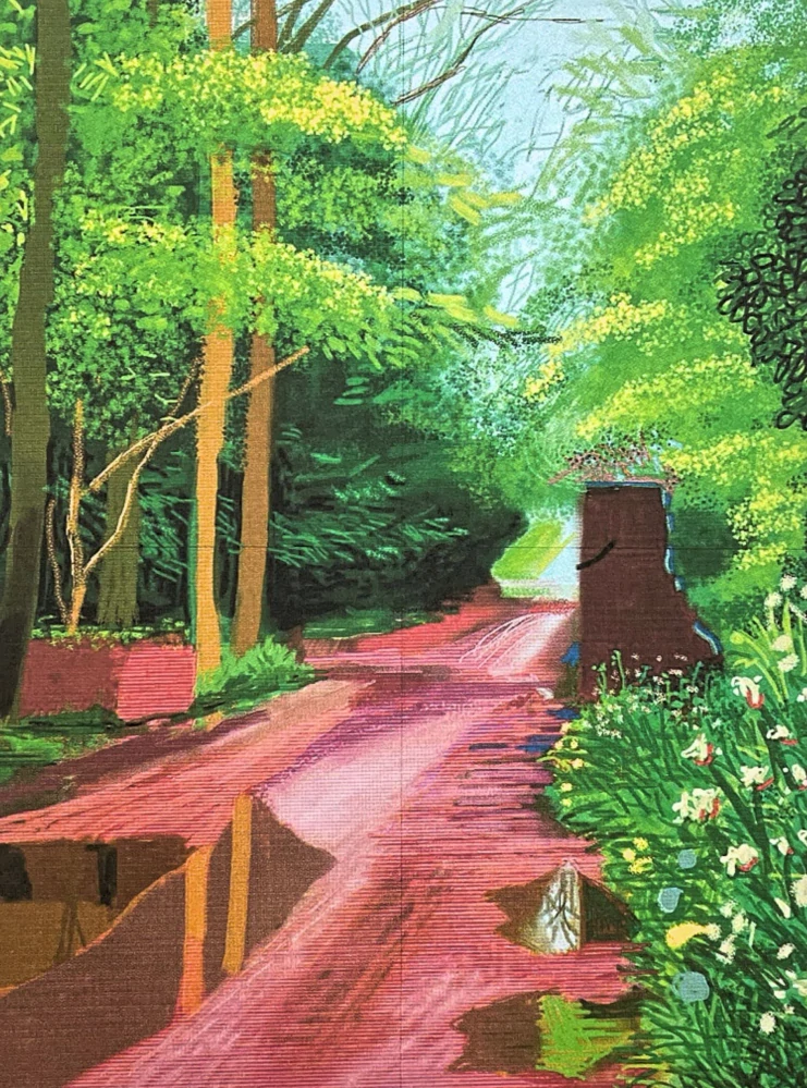 David Hockney - The Arrival of Spring in Woldgate 11th May x/500 - limitovaná edice s certifikátem, 35x50 cm