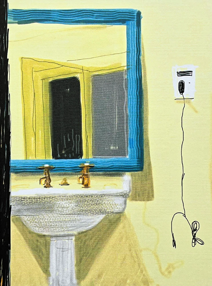 David Hockney - Bathroom 58/500 - limitovaná edice s certifikátem, 35x50 cm