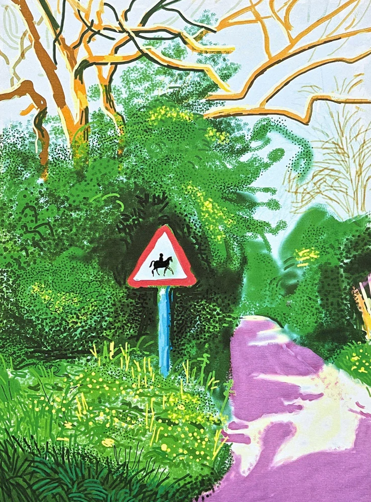 David Hockney - The Arrival of Spring in Woldgate 5th May 33/500 - limitovaná edice s certifikátem, 35x50 cm