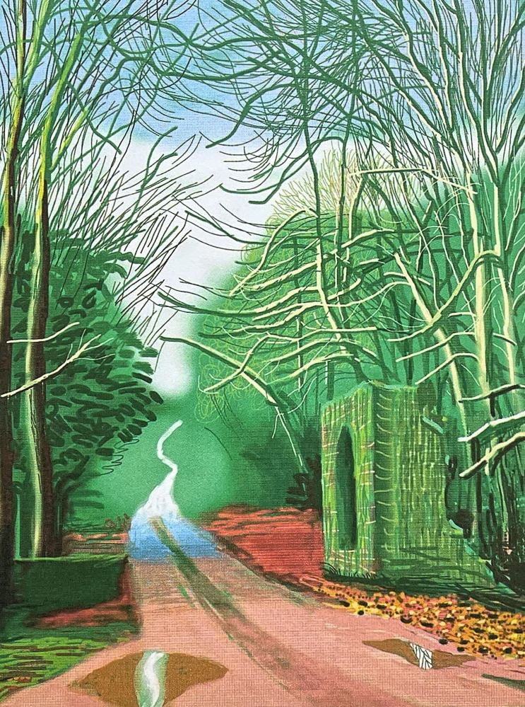 David Hockney - The Arrival of Spring in Woldgate 13th February 60/500 - limitovaná edice s certifikátem, 35x50 cm