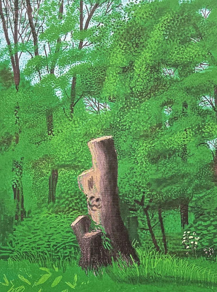 David Hockney - The Arrival of Spring in Woldgate 22th May 93/500 - limitovaná edice s certifikátem, 35x50 cm