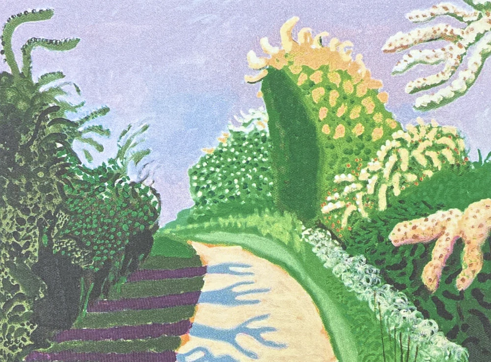 David Hockney - Hawthorn Blossom 35/500 - limitovaná edice s certifikátem, 50x35 cm