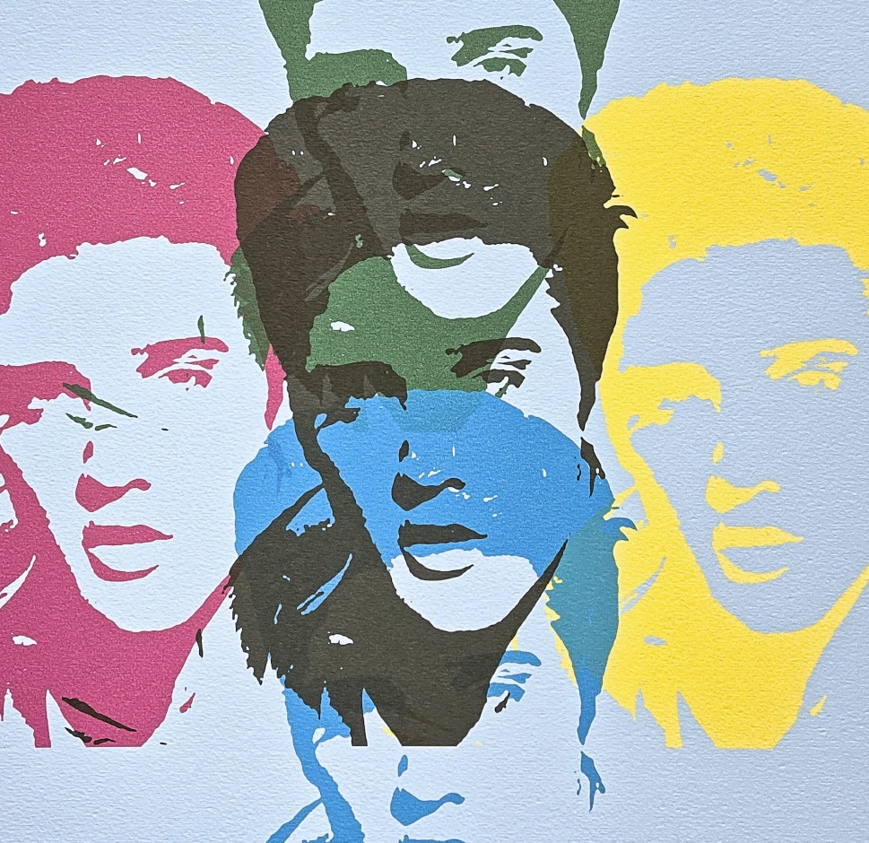 Andy Warhol - 5x Elvis Presley 128/500 - signováno, 50x50cm, limitovaná edice CMOA s certifikátem