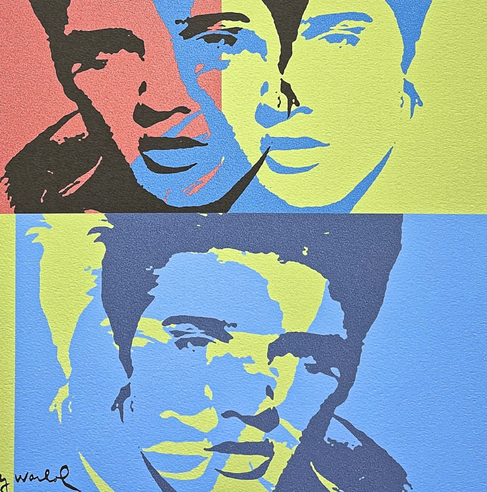 Andy Warhol - Elvis Presley červeno-zeleno-modrý x/500 - signováno, 50x50cm, limitovaná edice CMOA s certifikátem